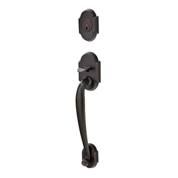 Emtek Oil Rbbd Brnz Handleset, 4312LUUS10BRH 4312LUUS10BRH - main